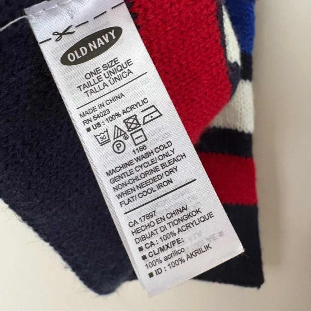Old Navy Navy Scarf with Stripes